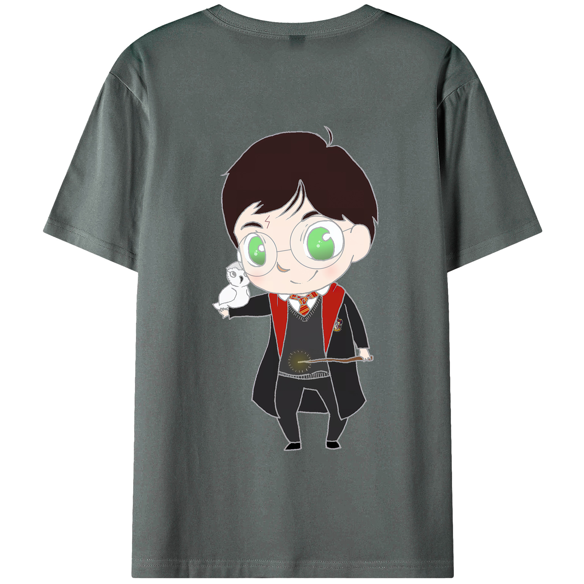 （画像用） Harry Potter ハリー・ポッターシリーズ 綿100％半袖Tシャツ（背面プリント）